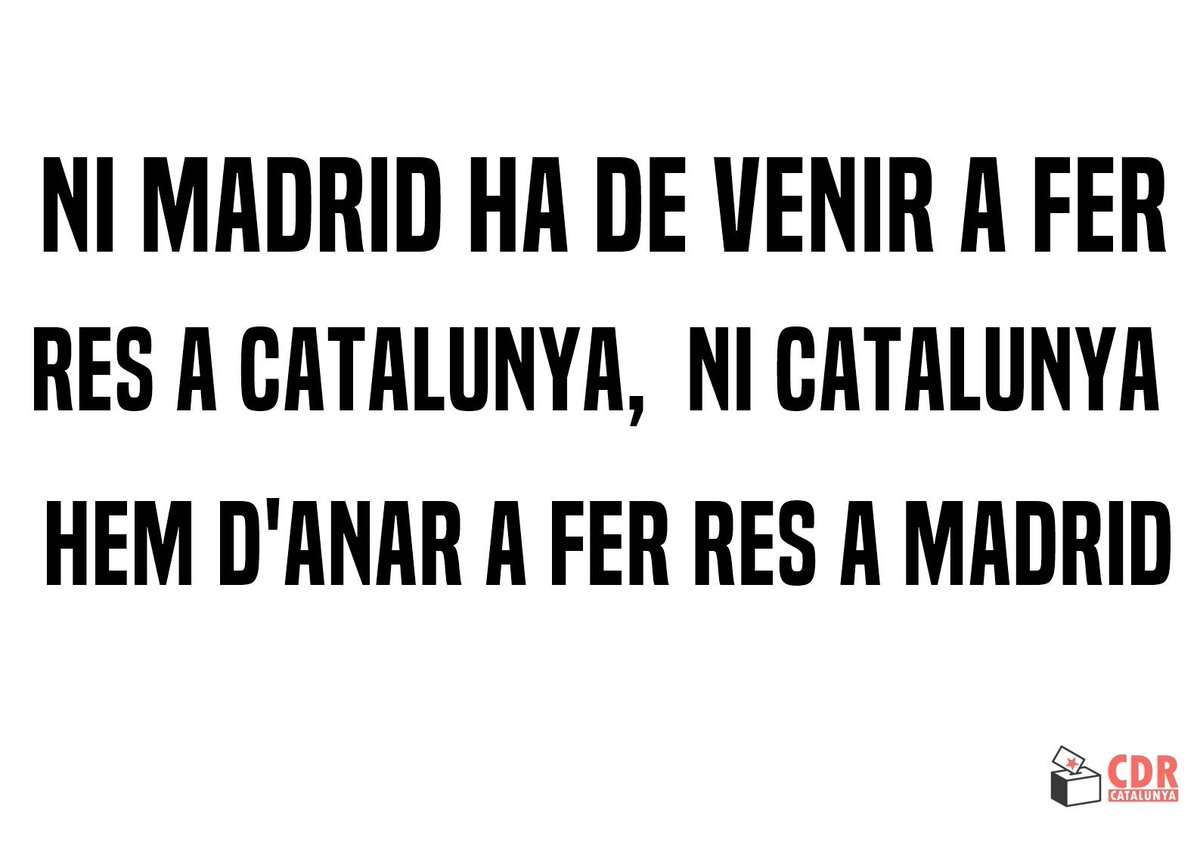 Cridem-los ben alt i fem-los córrer. Volants imprimibles qualitat DINA3, blanc i negre (1) Ni Madrid a Catalunya, ni Catalunya a Madrid!