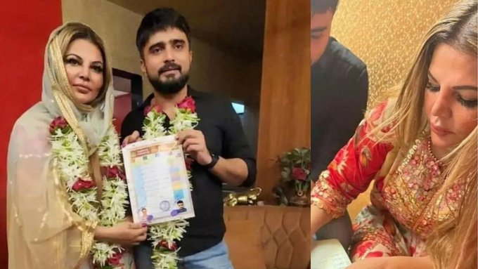 AnveshkaD's tweet photo. #RakhiSawant becomes #Begam Rakhi

She married #AdilKhanDurrani today in #Mumbai.. https://t.co/yJVX2USwNy