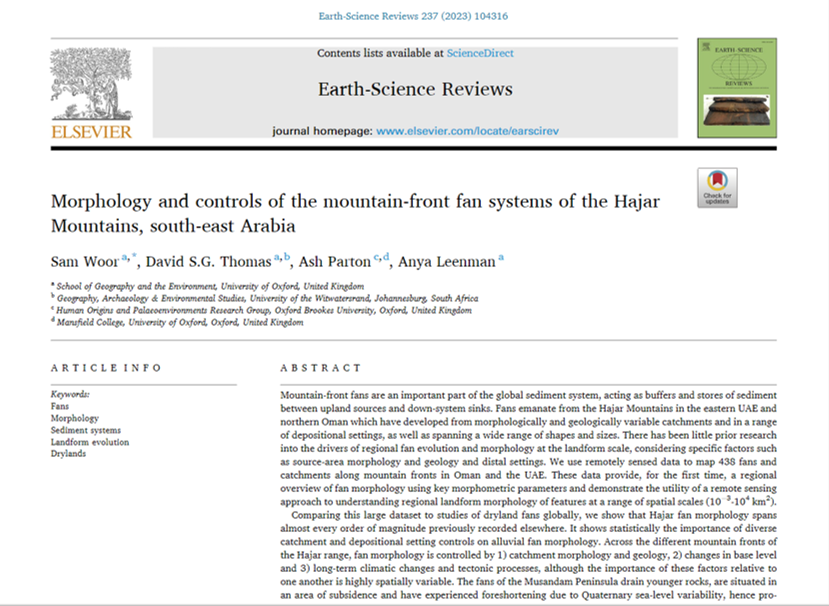 Sam Woor (@samwoor) on Twitter photo Excited to share our latest paper: 'Morphology and controls of the mountain-front fan systems of the Hajar Mountains, south-east Arabia' in Earth Science Reviews. Thanks to supervisors <a href="/kalaharidave/">David Thomas</a> and <a href="/ashparton/">Ash Parton</a> , co-author <a href="/AnyaLeenman/">Anya Leenman</a> and reviewers 1/4 sciencedirect.com/science/articl… Excited to share our latest paper: 'Morphology and controls of the mountain-front fan systems of the Hajar Mountains, south-east Arabia' in Earth Science Reviews. Thanks to supervisors <a href="/kalaharidave/">David Thomas</a> and <a href="/ashparton/">Ash Parton</a> , co-author <a href="/AnyaLeenman/">Anya Leenman</a> and reviewers 1/4 sciencedirect.com/science/articl…