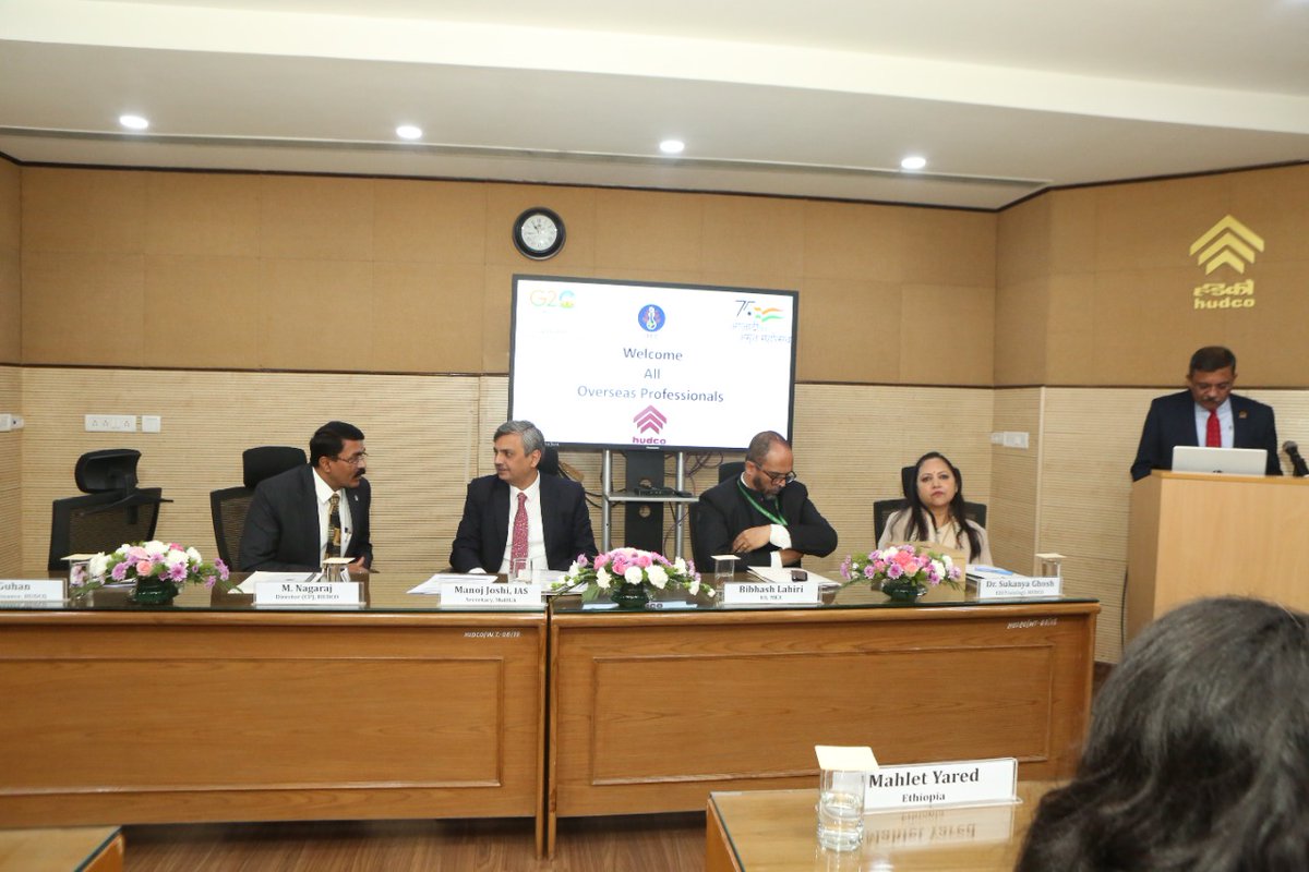 hudcolimited's tweet photo. Six-weeks MEA #ITEC #InternationalTrainingProgramme on Realizing the Right to Adequate Housing in Context of Habitat III New Urban Agenda-Policies, Planning & Practices was inaugurated by Mr Manoj Joshi, Secy, MoHUA.
@Secretary_MoHUA @MoHUA_India @ITECnetwork @JS_ITEC https://t.co/tKyOqlzyv6