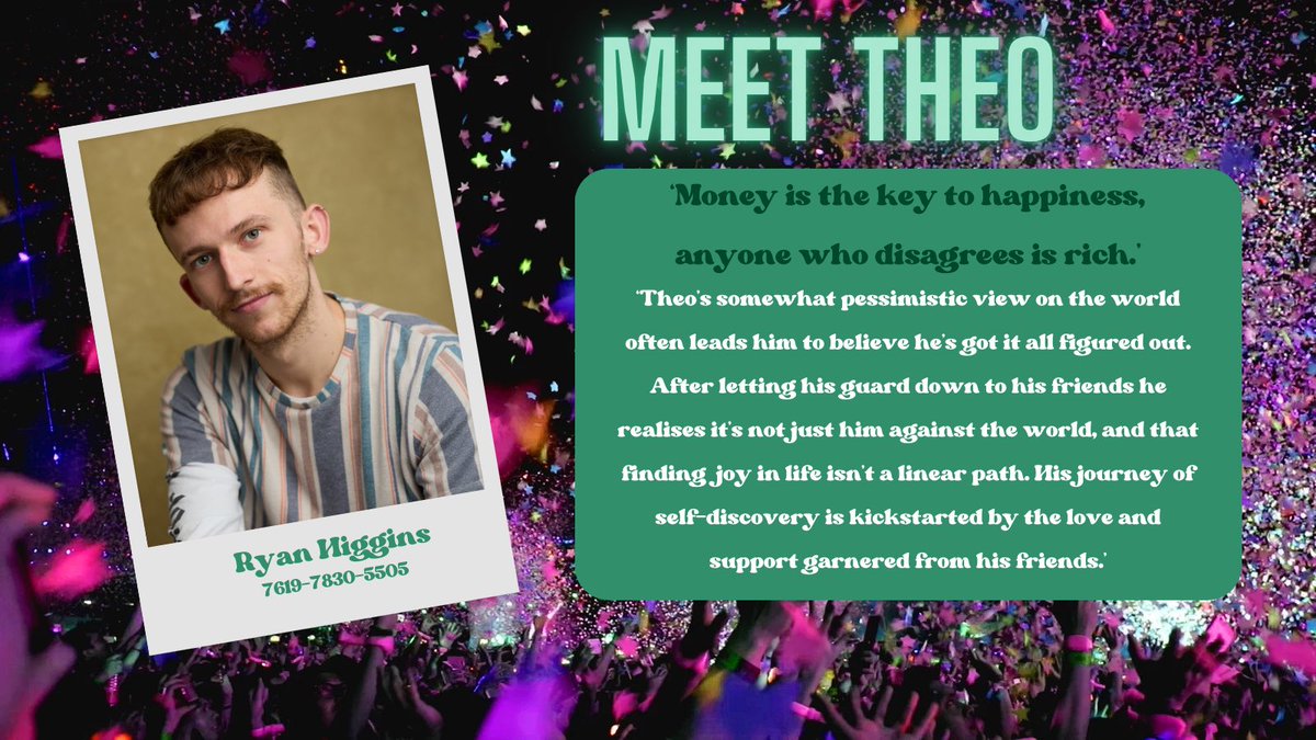 Outofit2023's tweet photo. ⭐️MEET THE CAST⭐️ - Theo will be played by @Ryans_Higgins who is a Manchester based actor, originally from Northern Ireland!🇮🇪 #seekingrepresentation #actinggraduate #outofitcast https://t.co/mup3UYCgGC