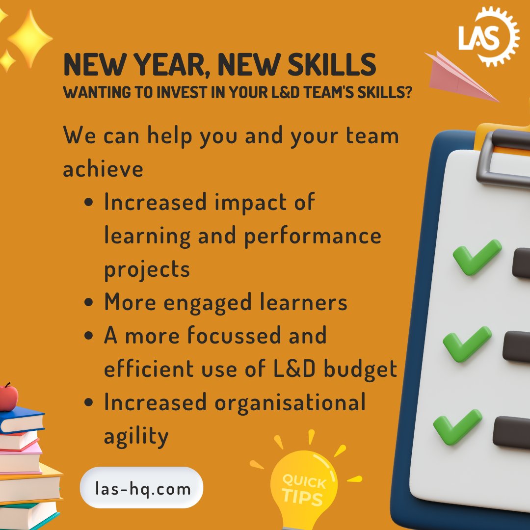 LASLearning's tweet image. Unleash Your L&amp;amp;D Team&apos;s Potential With L&amp;amp;D Evolution.

‍The New Year is a perfect time to invest in upskilling your L&amp;amp;D team to meet 21st Century challenges. 
#LASLearningEvolution #NewYearNewSkills #SuperchargeSkills #skillsloading #learninganddevelopment #LAS #skillsdevelopment