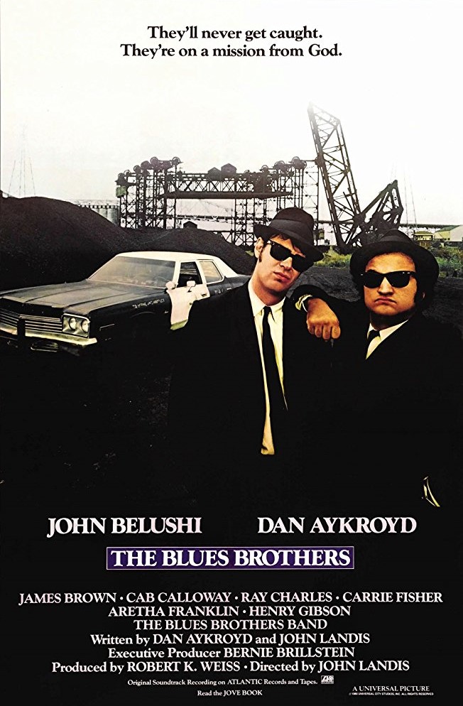 #ComingUpOnTCM 

THE BLUES BROTHERS (1980) #JohnBelushi, #DanAykroyd, #CabCalloway
Dir.: #JohnLandis 5:00 PM PT

Jake and Elwood reunite their old R&B band in order to save their childhood orphanage.

2h 13 | Comedy | TV-14

#TCM #TCMParty #Musicals #CarChases #MissionFromGod