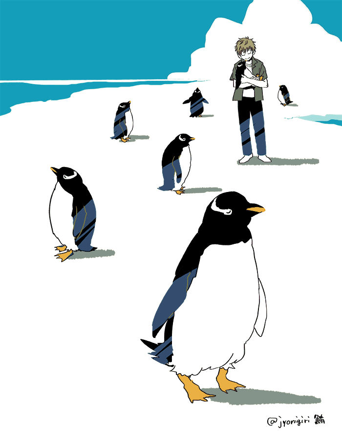 「ペンギンの夢をみる 」|鮪🐟のイラスト