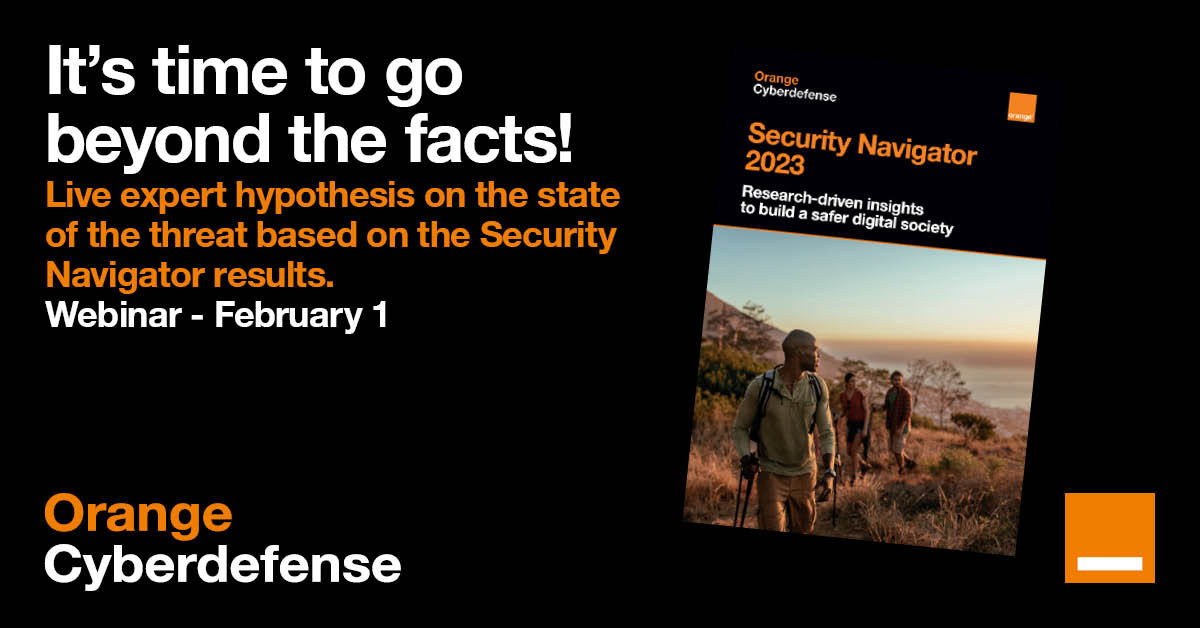 OrangeCyberBE's tweet photo. In December, we released our annual cybersecurity report, the Security Navigator. As this is a 120-page document, we understand you don’t have the time to read every detail. So, we are hosting a webinar to dive into the most meaningful findings. Register: https://t.co/qpzv4dvJDJ https://t.co/cvCRQQaASd