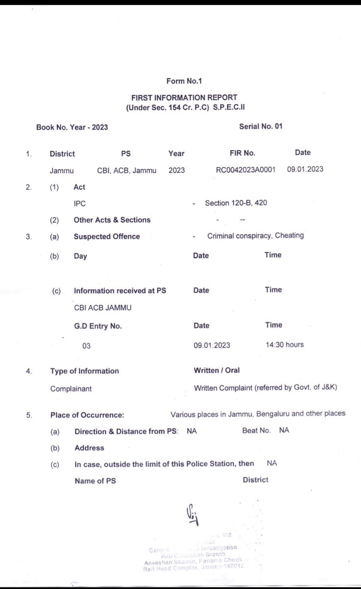 Sarfrazkamlak's tweet photo. FIR in #JEscam case it took 4 months to #CBI to lodge FIR,even after inquiry committee report.Bhai sab kuch kehne k baad hi Krna hai kya? https://t.co/aXp7rib4yF