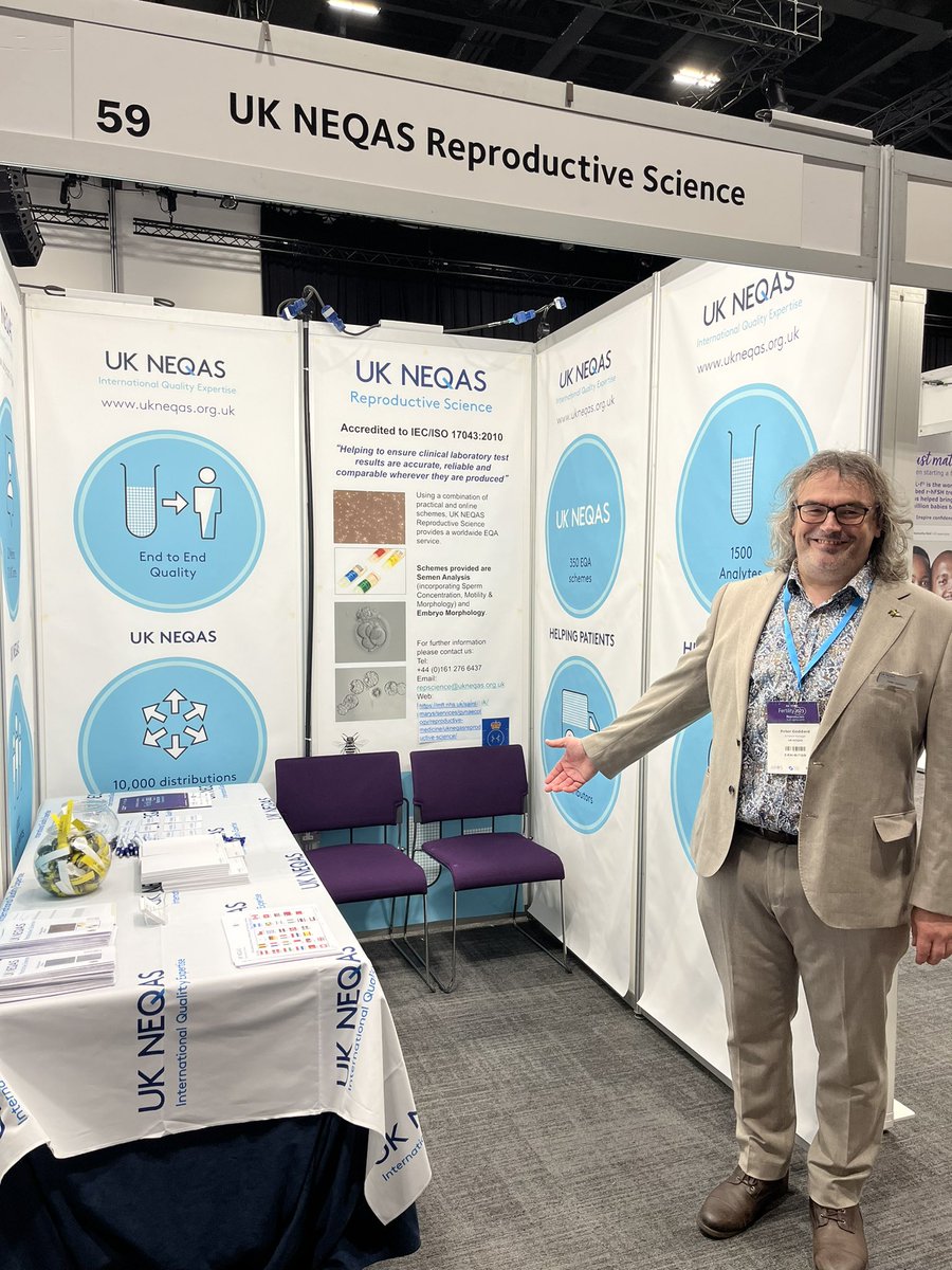 UKNEQASReproSci's tweet photo. Please come and see Pete on stand 59 to discuss all things UK NEQAS reproductive science related #Fertility2023 #NEQAS https://t.co/THFvd7FyFJ
