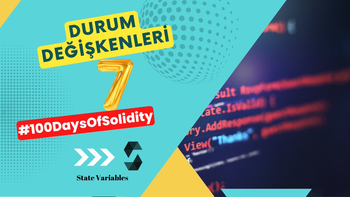 🧵 Ethereum’da durum değişkenlerinin okuma ve yazma hakkında bilgi edinmek istiyorsanız, “Ethereum’da Durum Değişkenlerinin Okuma ve Yazma: Solidity Örnekleri” makalemizi okuyun! bit.ly/SolDev007 via 

#Ethereum #Solidity #100DaysOfSolidity #SolidtyÖğren