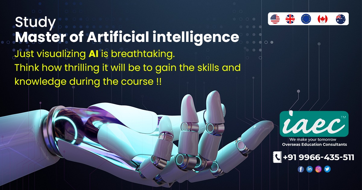 iaec_india's tweet image. Artificial Intelligence will land you in a profession that will design the human life style of future generations!

#artificialIntelligence #studyms #msinartificialintelligence #studyabraod #studyincanada #studyinusa #studyinaustralia #studyineurope #studyinuk