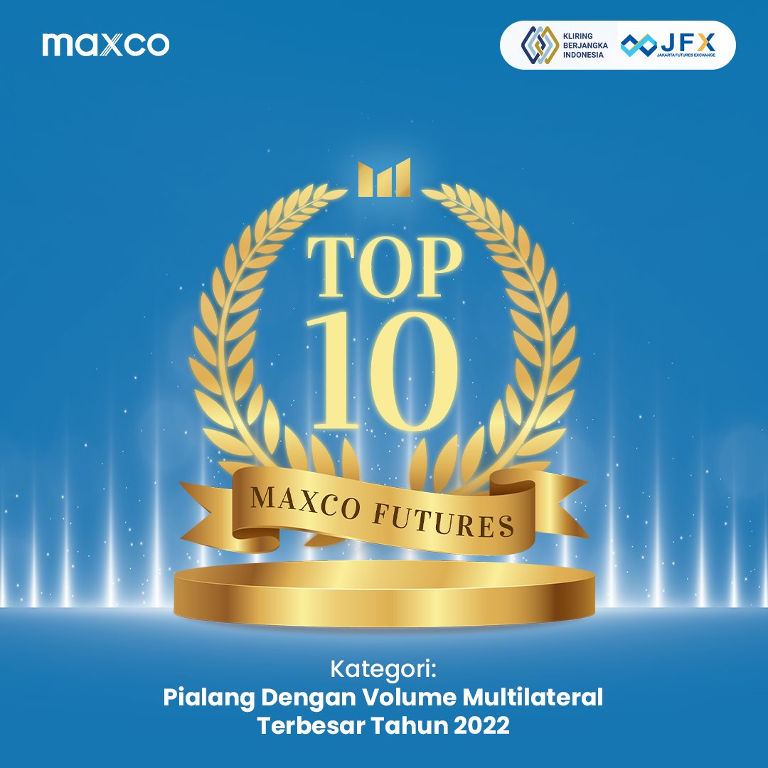 maxcofx's tweet photo. Maxco sebagai salah satu pialang berjangka terbaik berhasil menjadi Top 10 Pialang Dengan Volume Multilateral Terbesar Selama Tahun 2022 berdasarkan penilaian  PT Bursa Berjangka Jakarta dan PT Kliring Berjangka Indonesia

#broker #pialang #pialangberjangka #brokers https://t.co/ANObx3hFJP