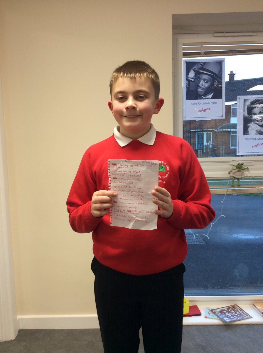 What a super start to the day-this conscientious #pally pupil has researched The Galápagos Islands at home to help him write his travel brochure. 
We love learning here 🤩
#workhardplayhard #independentlearner