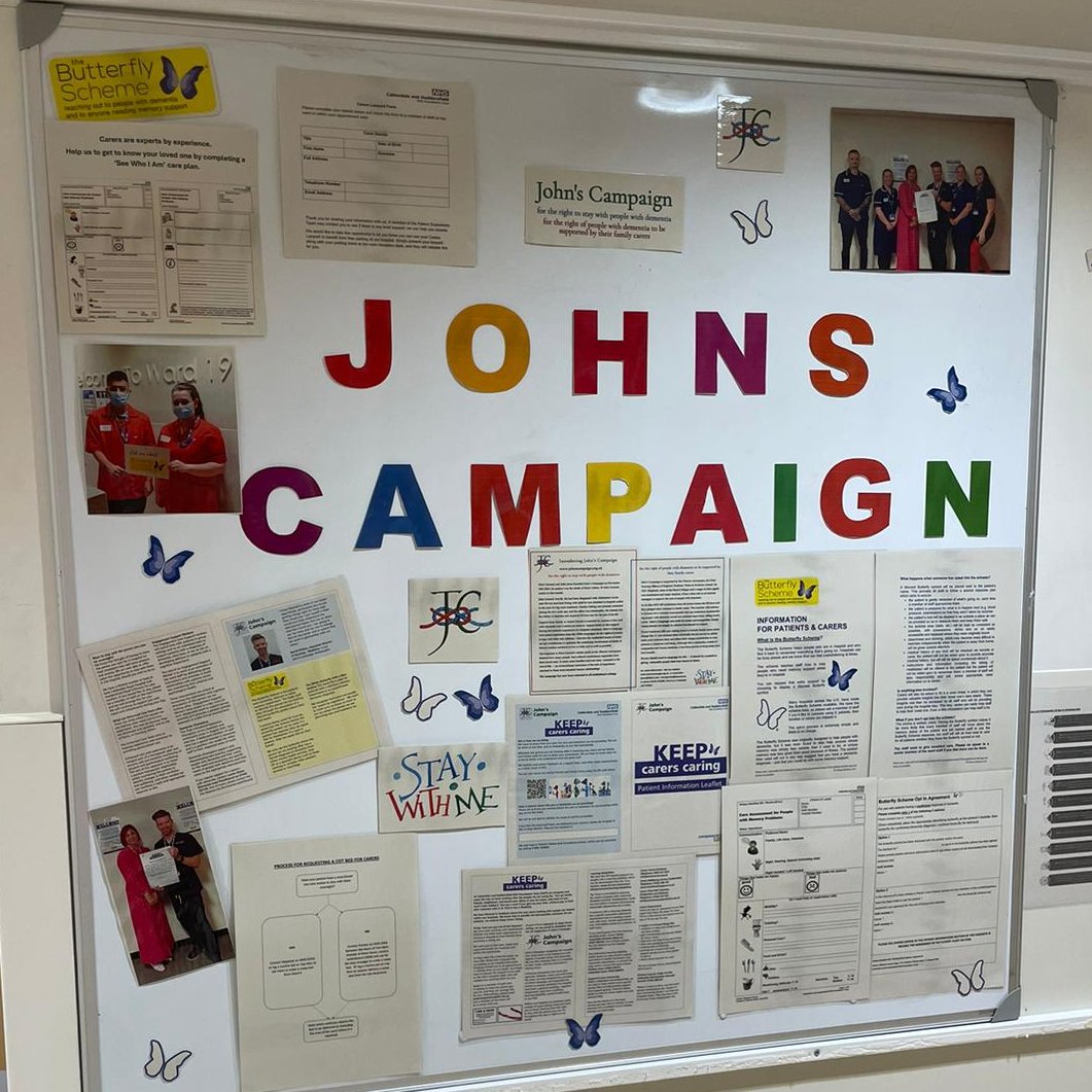 It's day 3 of <a href="/JohnCampaign/">John's Campaign</a> relaunch at <a href="/CHFTNHS/">Calderdale and Huddersfield NHS Foundation Trust</a> &amp; our fabulous Engagement Support Worker, Jess has turned her pack into an information display board on Ward 19 to show their commitment to this important campaign. #keepcarerscaring #NHS #carers