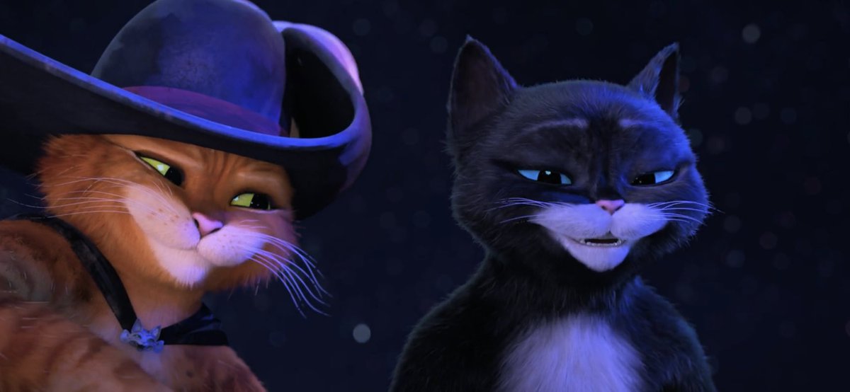 saltwatersweets's tweet photo. / puss in boots spoilers

ABOUT TO CRY REAL TEARS AT HOW PUSS LOOKS AT PERRITO AND KITTY https://t.co/lS8BWhWLtG