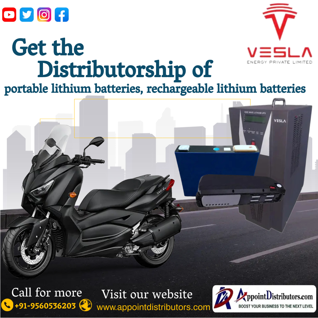 Appoint Distributors (@appointdistrib2) on Twitter photo The Best Performance Lithium #Batteries!
Get the #Distributorship of #Lithiumbatteries with a High-profit margin
Visit: lnkd.in/gtGyJ5Pt
Call: +91-9560536203
Mail: support@appointdistributors.com
#lithiumbattery #battery #lithium #electricvehicle #ev #appointdistributors The Best Performance Lithium #Batteries!
Get the #Distributorship of #Lithiumbatteries with a High-profit margin
Visit: lnkd.in/gtGyJ5Pt
Call: +91-9560536203
Mail: support@appointdistributors.com
#lithiumbattery #battery #lithium #electricvehicle #ev #appointdistributors