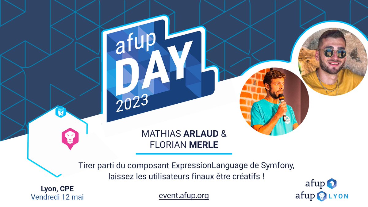 florianm__'s tweet photo. Je suis super heureux de pouvoir annoncer ma présence à Lyon lors de l'#afupday en tant que speaker en compagnie de @matarld 🎉

Merci à l'@afup https://t.co/nH6hDJ0KEs