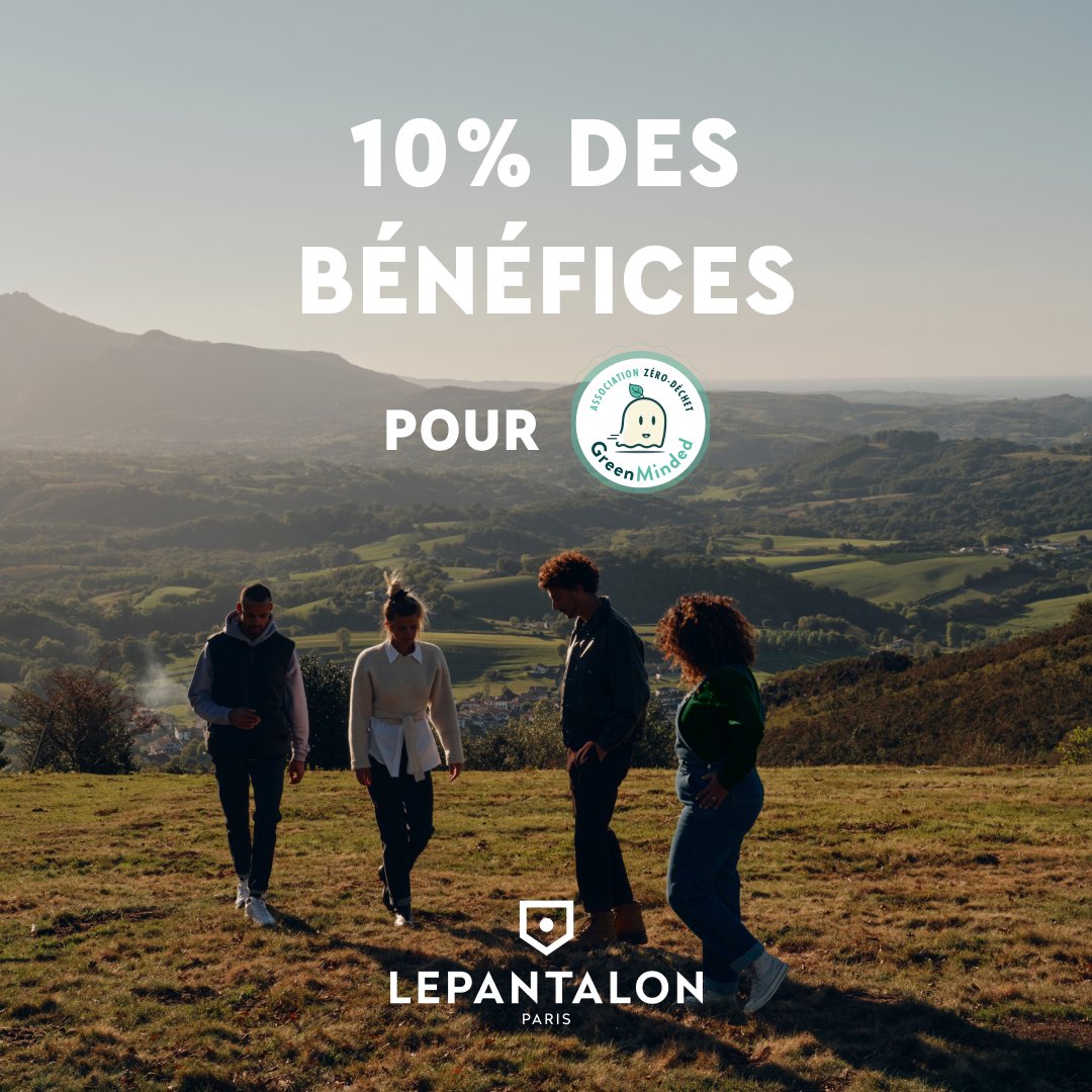 LES SOLDES +10%

Du 11 au 18 janvier, 10% des bénéfices de vos achats seront reversés à l’association Green Minded pour protéger la biodiversité et sensibiliser les générations futures.

En savoir plus 👉bit.ly/LePantalon-Gre…
