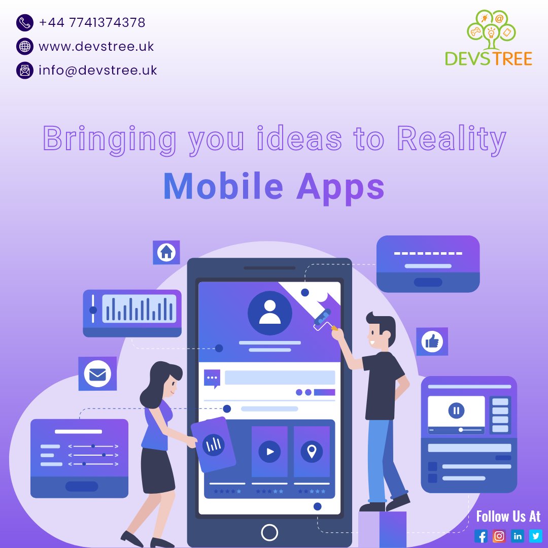 DevstreeUK's tweet photo. We are Leading #Mobileappdevelopmentcompany. Our mobile app development services to bring your project to market on every device and platform. Talk to our experts today! Call Now- +44 7741 374378 Visit Us - https://t.co/Num0h4jlLo
#Mobileappdevelopment #100DaysOfCode  #devtreeuk https://t.co/zeRtg3t5tW
