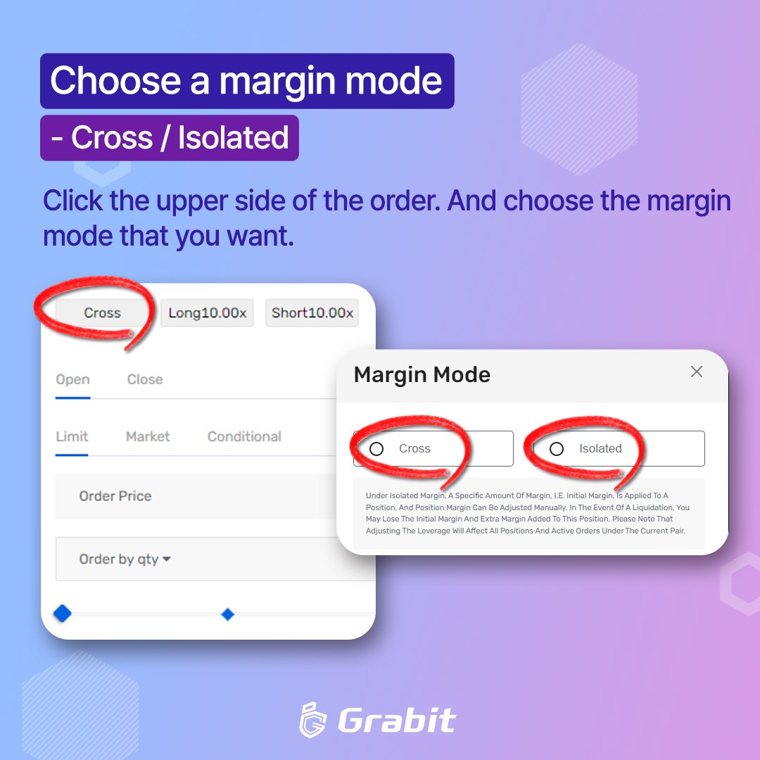 Grabit_Official's tweet photo. In isolated mode, only funds designated as the margin will be used to collateralize a position. 
In Cross mode, all account funds of the relevant currency will be used as the position’s margin.  

🐰Start trade on Grabit
https://t.co/RHO0QYgLhR https://t.co/RdE1P8JYNE