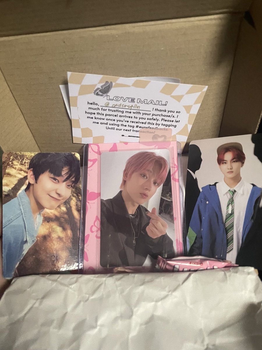 endersfilm's tweet photo. π : #mailsforcece
thank you so much po!! sunoo came home safely!! <33 cutie din ng mga freebies hehe thank you !!!
@__snwoo | #eunsfeedbacks https://t.co/YU1ZKrRYQO