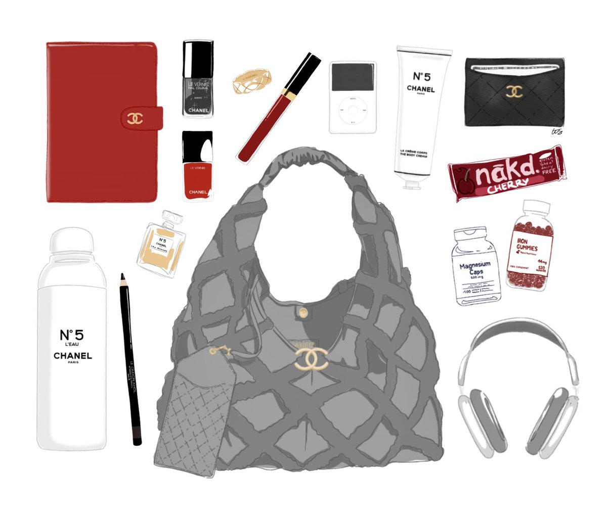 a chanel girl’s bag essentials 🍓