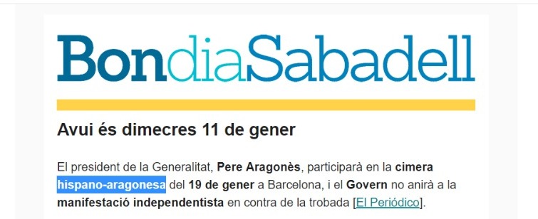 Pere Aragonès participarà en la "cimera hispano-ARAGONESA". 🤨 #Sabadell