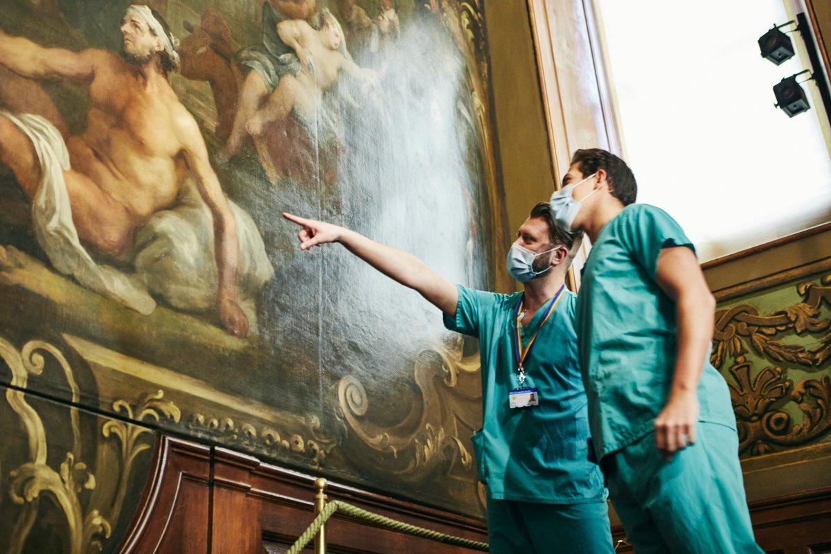 Exciting news for #HeritageTreasures Day!

Thrilled to announce £4.9m funding to Barts Heritage to conserve &amp; repair the Grade I listed St Bartholomew Hospital, including the stunning Hogarth Stair, a stunning heritage treasure. Explore the story 👉 heritagefund.org.uk/news/ps49milli… (1/2)