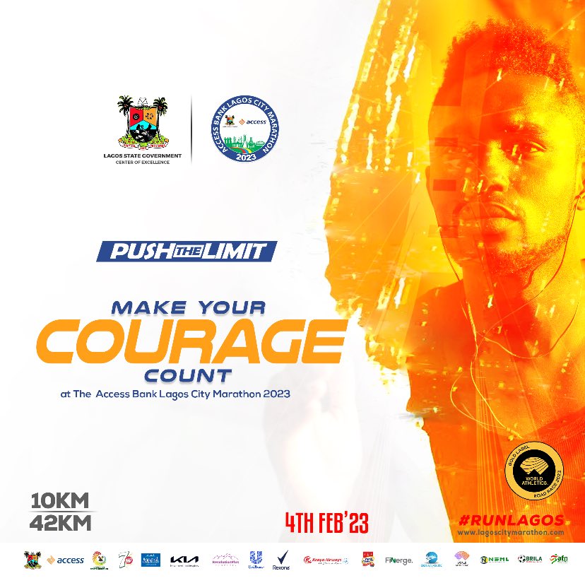Brilamedia's tweet photo. The 2023 Lagos City Marathon will be the first time that Nigeria’s premier Marathon will be classified as a Gold Label event.
Come February 4th it will be time to #PushTheLimit & run for glory.
#BrilaMedia #WeRunSports #LagosCityMarathon #BrilaFM #TogetherForYou #GoldLabelEvent https://t.co/HxQurapcWf
