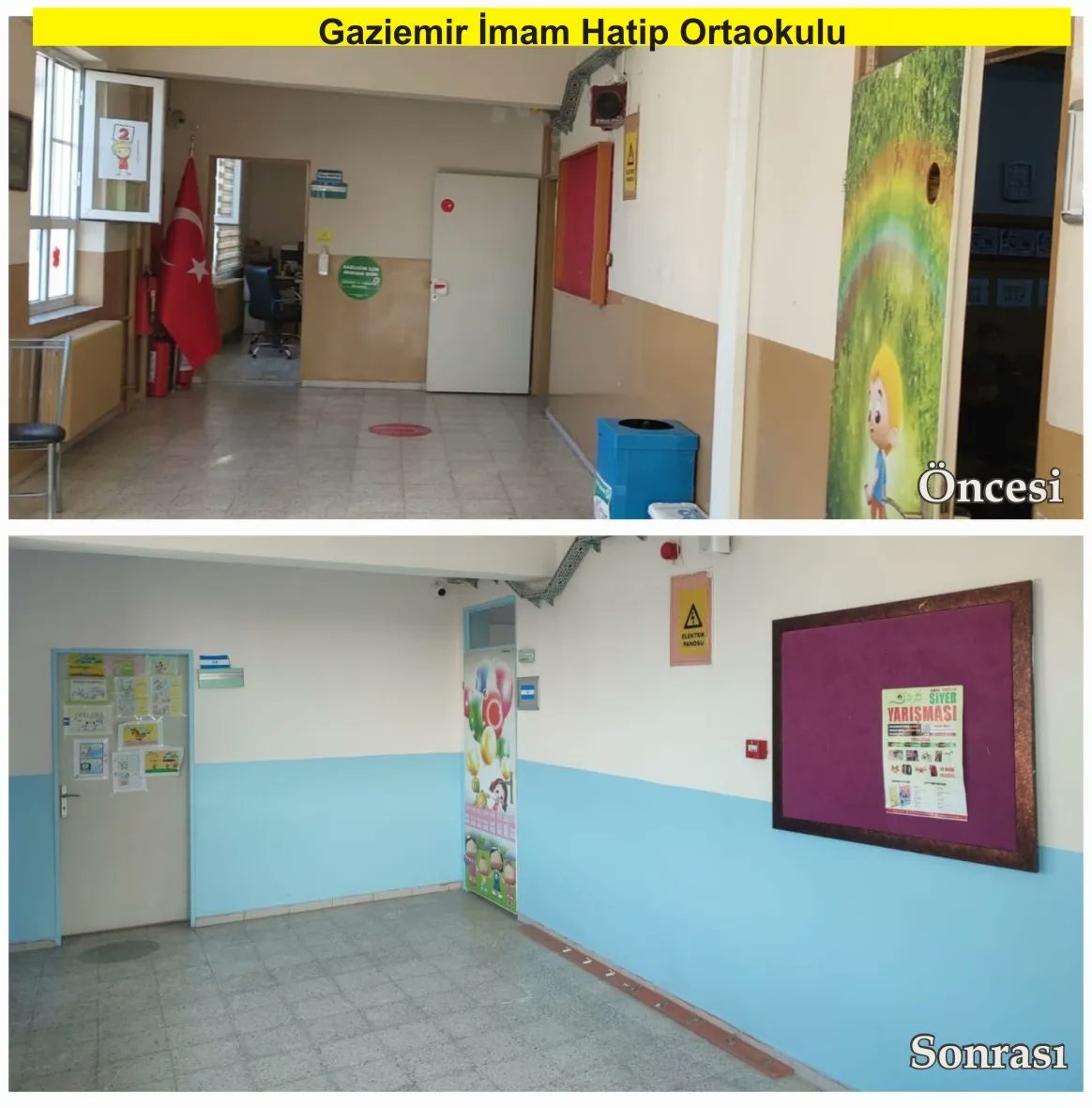 gaziemir_mem's tweet photo. Gaziemir İmam Hatip Ortaokulu'nda onarım çalışmaları yapılarak okulumuzun eğitim öğretime en temiz ve hazır hale gelmesi sağlandı.@izmir_ilmem @MucahitYentur @OGNDERSE @gaziemiriho https://t.co/DIwtteK3K9
