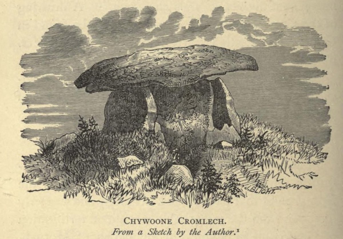 the_stone_club's tweet photo. Chûn Quoit 
From 'Naenia Cornubiae' by William Copeland Borlase (1879). https://t.co/5oH4jop6fJ