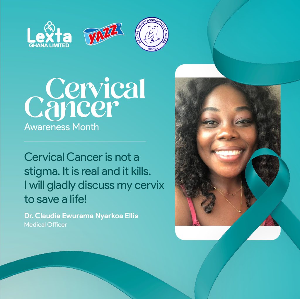 yazz_products's tweet photo. Dr. Claudia Ewurama Nyarkoa Ellis, Medical Officer.
 
Cervical Cancer is not a stigma. It is real and it kills. 
I Will Gladly Discuss My Cervix To Save A Life!

#CervicalCancerAwarenessMonth #CervicalCancer #CervicalHealthMonth https://t.co/U840PMKyqU