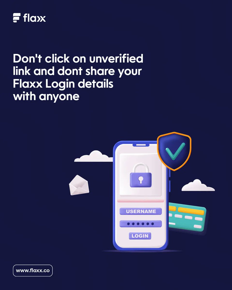 flaxxfinance's tweet photo. Protect your Flaxx account and personal information by avoiding unverified links and never sharing your login details with anyone. 
#caution #GetPaidWithFlaxx #useflaxx #freelancers #finance #payment https://t.co/5m1dVTkOrw