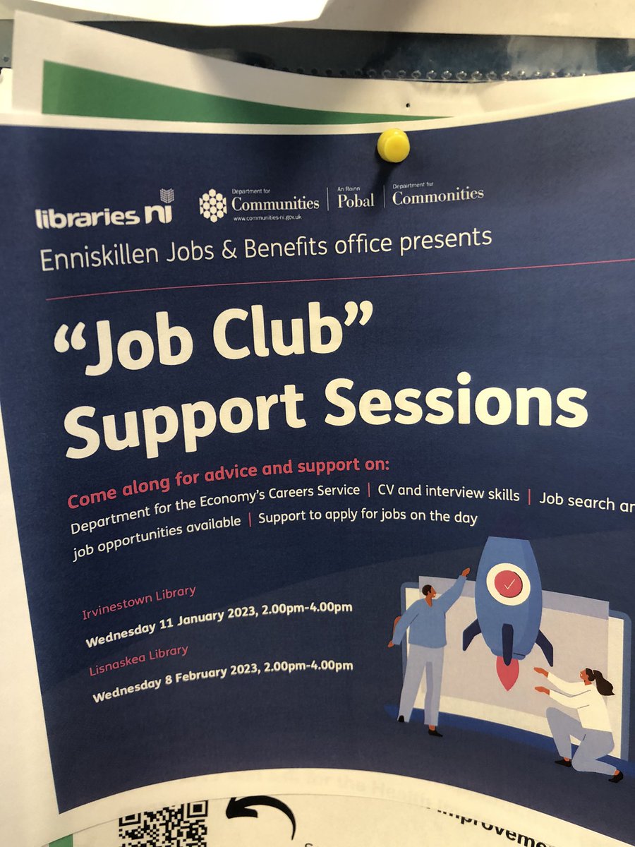 Come along to #irvinestown library today #jobclub