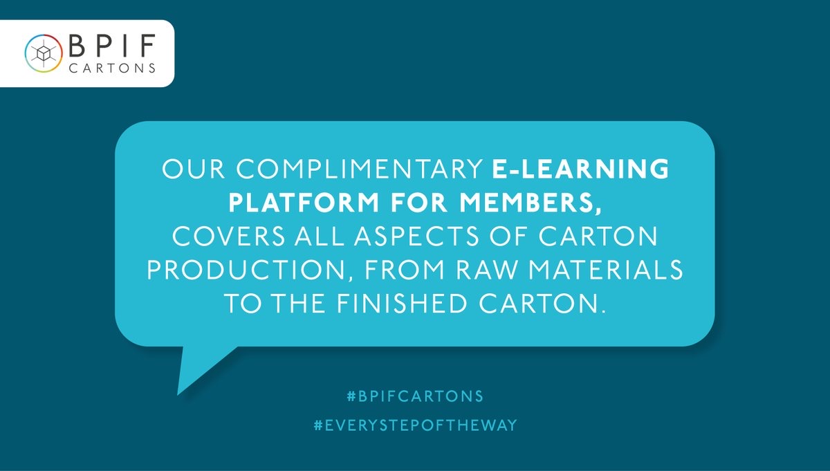 BPIFCartons's tweet photo. We are here for our members every step of the way with our flexible E-Learning tool.
For more information go to 👉🏻 https://t.co/8o3pwhWGC8 #PackagingProfessionals #Training #OnlineLearning #Cartons #Members #EveryStepofTheWay https://t.co/wUd1j9hbhe