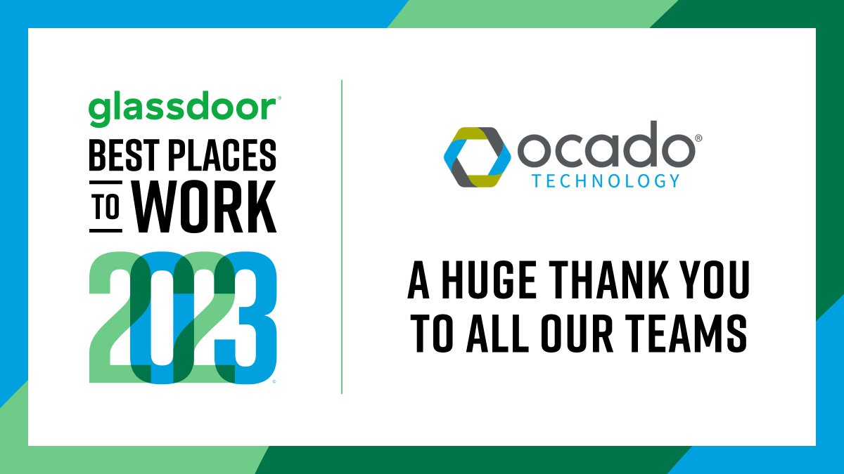 OcadoTechnology's tweet photo. We’re thrilled to announce that we have earned 5th spot on Glassdoor’s UK Best Places to Work 2023 and ranked 3rd amongst UK Technology businesses. A huge thank you to our incredible colleagues whose feedback helped us make the list! 

Check out the list: https://t.co/3r7DOFvJ1n https://t.co/574EePU9e3