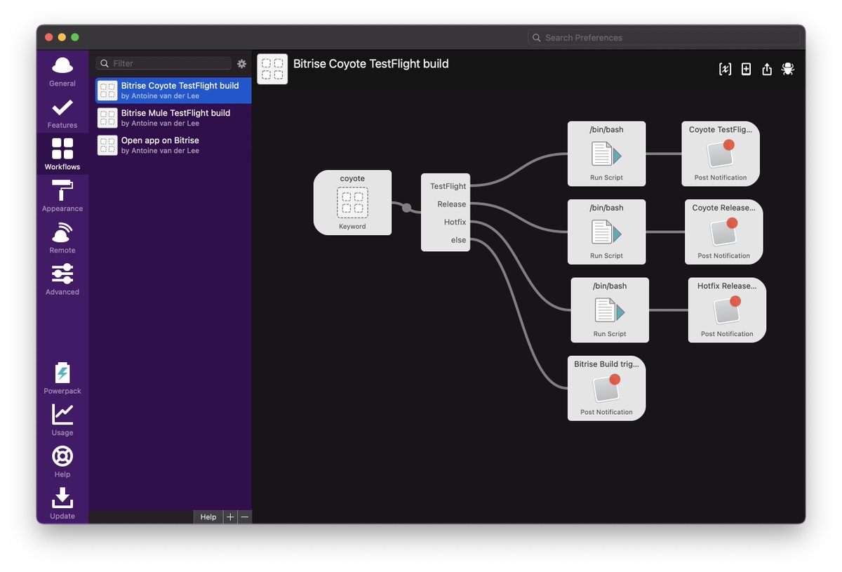 twannl's tweet photo. I love using apps like @alfredapp to automate common workflows. In this example, I've automated @bitrise build triggers.

Want to see more?
https://t.co/PhimsOWFMX    

#swiftlang #iosdev https://t.co/ftuZfTl2rE
