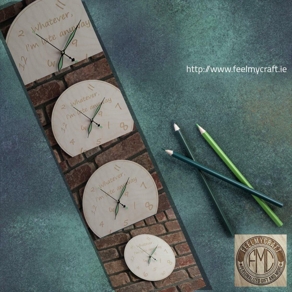 FeelMyCraft's tweet image. 🐕 Big deals! Funny Wooden Clock Whatever, I’m late anyway only at €40.00 on feelmycraft.ie/listing/646180… Hurry. #IrelandClock #IrishClock