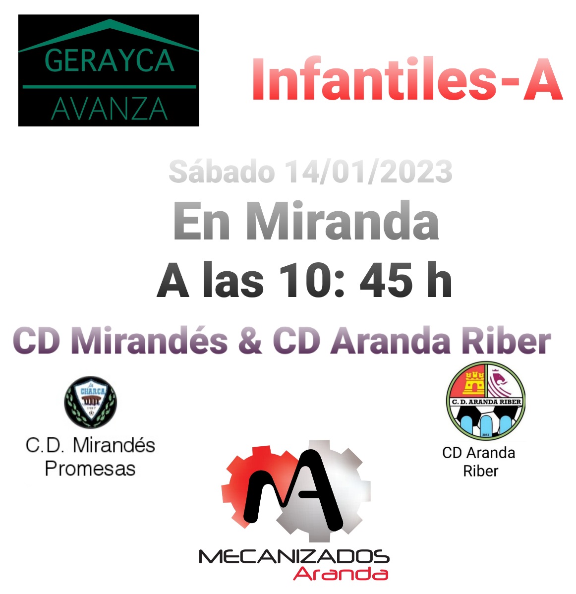 RiberCD's tweet photo. Comenzamos el nuevo año  
Vamos Chicos 👏 👏 
@cdarandariber @CDBURGOSCF1 
#aúpaRiber #SolidariosSiempre #opticalens #mecanizadosaranda #carnicasdegumiel #gerayca #1000GolesSolidarios @CeresBodegas @bodeganeo @T_Luthier @Monteabellon @ https://t.co/InrpKxFlNg