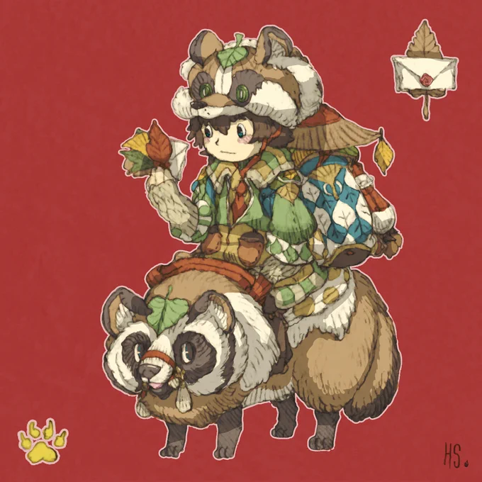 『たぬきの郵便屋』さん* 
