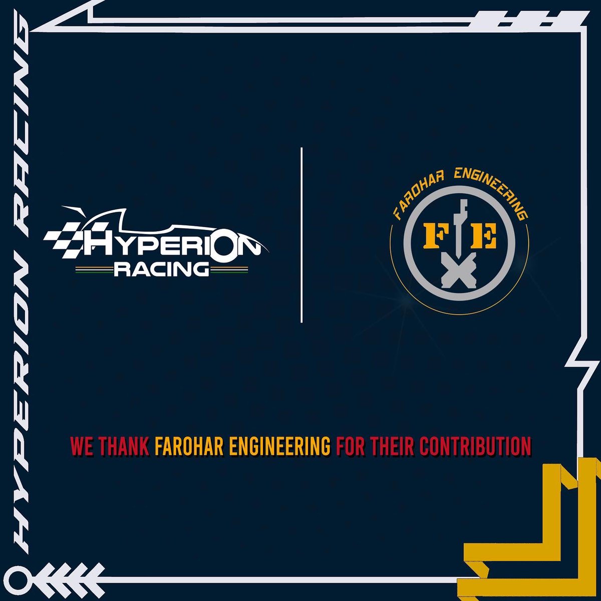 thyperions's tweet image. We commend Farohar Engineering for sponsoring the *Hyperion Racing Team*. They strongly assisted us with our Negative Foam Moulding for Body Panels. All of our team members are incredibly appreciative and glad for their active engagement.