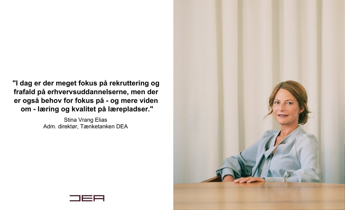 TaenketankenDEA's tweet photo. Elever og lærlinge bruger størstedelen af deres udd. i virksomhederne, men viden om kvalitet på lærepladser er ikke overvældende. Vi glæder os til at blive klogere på området sammen med CEVEU – gjort muligt af Grundejernes Investeringsfond: https://t.co/7Gwjp1pqLY

#EUD #uddpol https://t.co/smdVq8HSyU