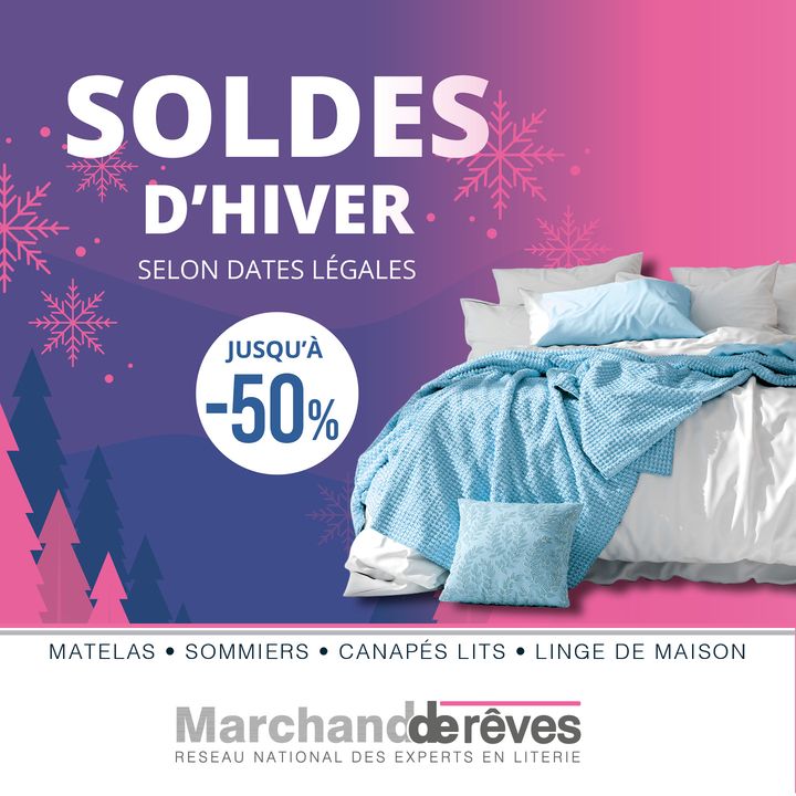 ✨ LES SOLDES  ✨ 

Quoi de mieux que d'aborder l'hiver dans un cocon tout doux, tout neuf et tout confort ?

Profitez des soldes chez nos magasins adhérents pour renouveler matelas, sommier, canapés lits, linge de maison. 🛏 ! 

Trouvez votre magasin : marchand-de-reves.com/magasins