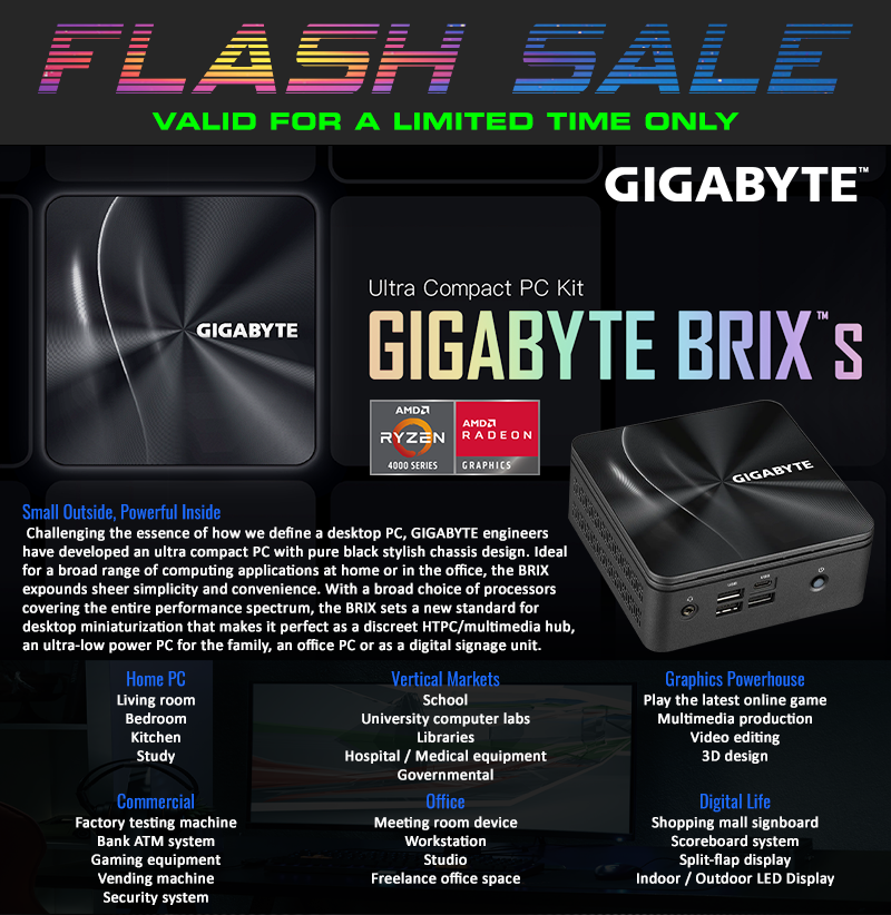 FrontosaSA's tweet image. The GIGABYTE BRIX Ultra Compact PC kit is ideal for a broad range of computing applications at home or in the office, the BRIX expounds sheer simplicity with convenience. Now available on our website!

Link: frontosa.co.za

#ad #pckit #gigabytebrix #GIGABYTE