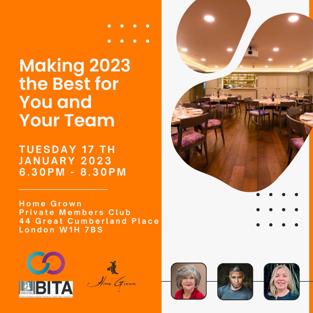 ClickConnect21's tweet photo. Join us on 17th January to start Making 2023 the Best for You and Your Team...

Expert speakers from industry will be sharing their expertise in a panel discussion, followed by business networking in a fabulous private members club.

Find out more here:
https://t.co/MYeDG53u9r https://t.co/YMta5VEGRk