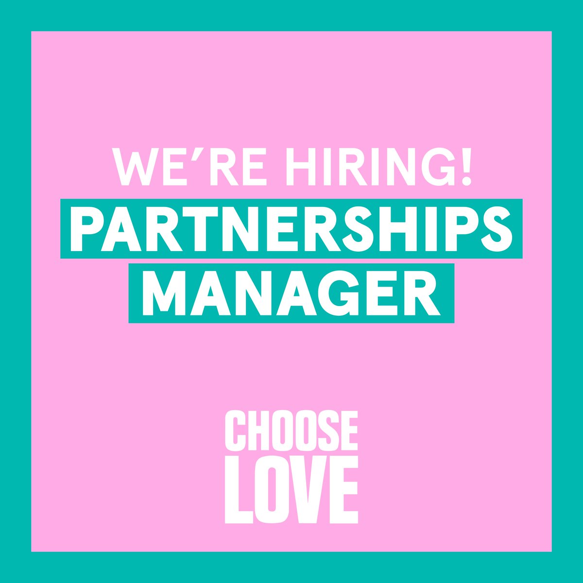 chooselove's tweet photo. New year, new job? Apply to be our new #PartnershipsManager today!
This exciting role forms a crucial part of our Partnerships team, focused on fundraising through a broad variety of partnerships.
https://t.co/54DtSW38Ua https://t.co/ySUWkTbAyd