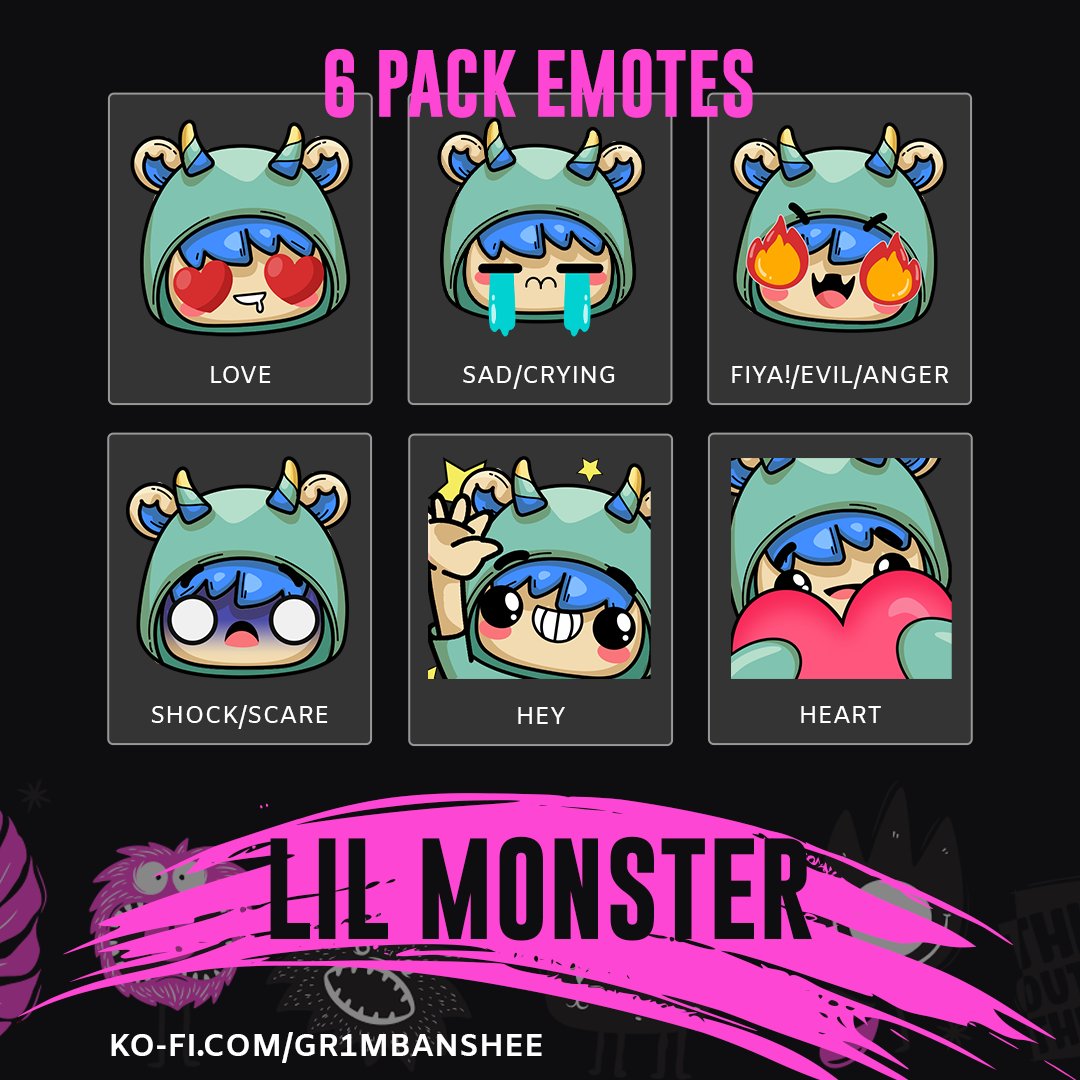 GrimBanshee's tweet photo. There's no better time to push hard than now! 2023's going to be an explosive year! 🔥🔥🔥

I've opened up my Ko-Fi shop and I'm adding emote packs and other digital assets, check it out here: https://t.co/qLi85q91et

#Kofi #emotes #shop https://t.co/KaZv4XR4BW