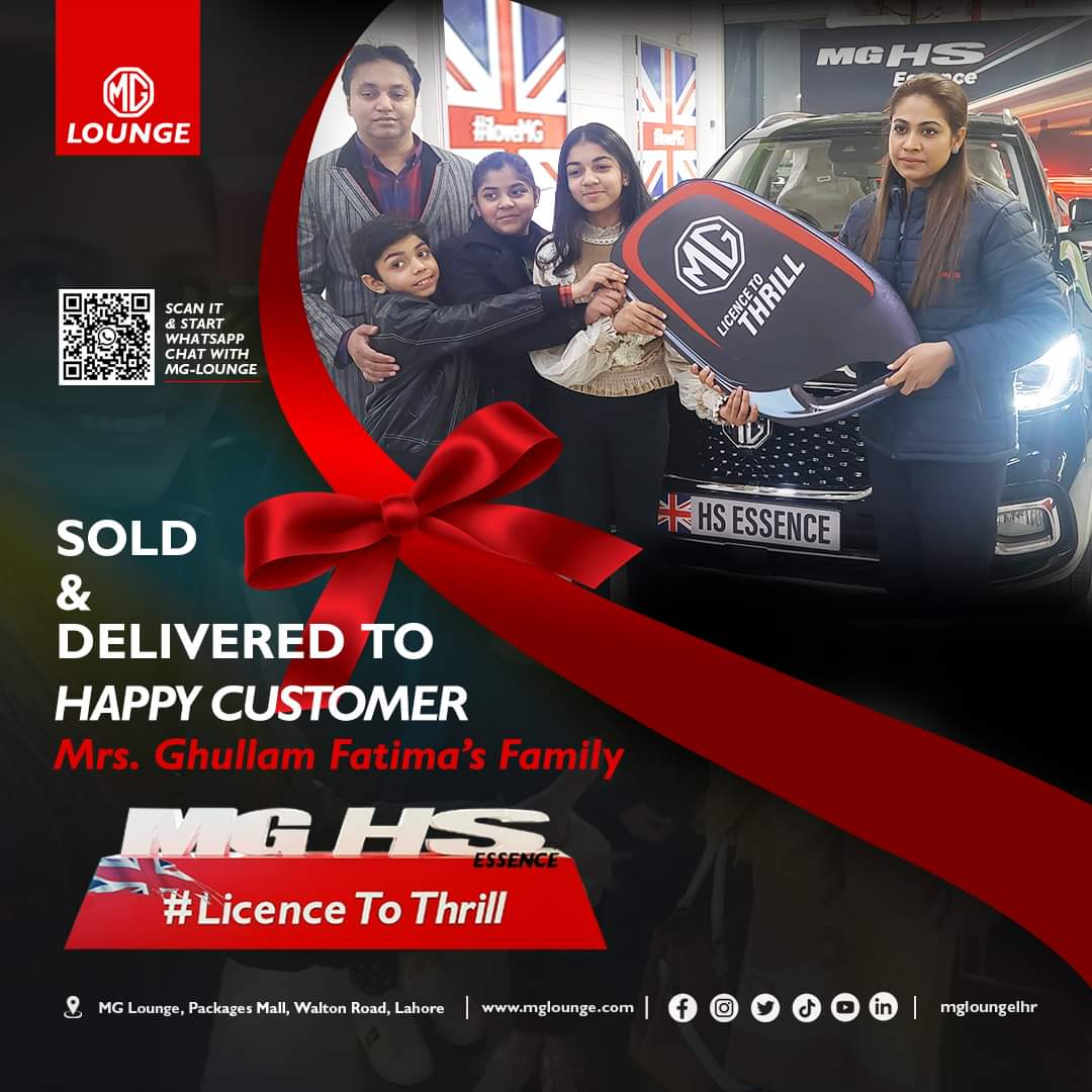MgLoungeLHR's tweet photo. Congratulationπ : Our Happiest Customer Mrs. Ghullam Fatima's Family receive their MG HS Essence. The First CKD ( Completely Knocked Down ) unit. π
#MG #mgloungelhr #mglounge #mghsessense #mglounge #happycustomerfeedback #ilovemg #MGCars #mgcare #mgloverspakistan #cars https://t.co/U8R7p1gpA0