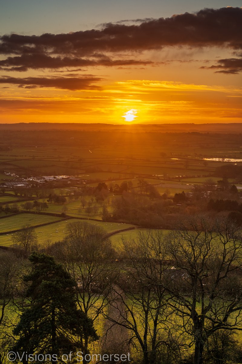 After two days of rain it was nice to see sunrise this morning. Taken from Glastonbury Tor.