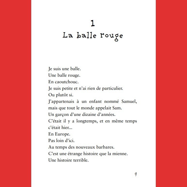 EditionsSed's tweet image. Découvrez « La balle rouge » en lecture suivie en cycle 3. Un récit poignant sur la période de l’occupation allemande. Suivez l’histoire de la famille juive ordinaire de Josué, Sarah, leur fils de 9ans SAM et sa balle rouge.. #LaBalleRouge #Lecturesuivie #Cycle3 #Déportation