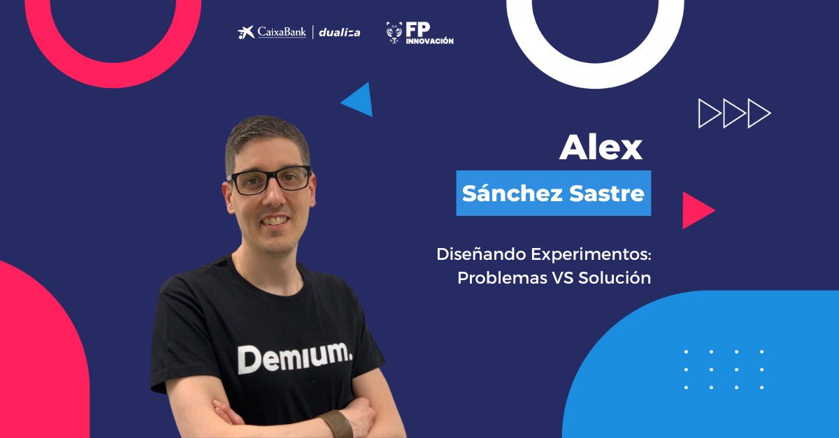 Aún estas a tiempo para inscribirte a #TrainingTools 🛠️
Mañana, día 12 a las 17.00 en directo🎥, en el canal de Youtube de <a href="/FPinnovacion/">FPiE+ Emprendimiento Aumentado</a> 

Contaremos con <a href="/alex_sastre/">Alex Sánchez Sastre</a> en el taller, Diseñando Experimentos🧪

➡️ bit.ly/trainingtools12
<a href="/CABK_Dualiza/">CaixaBank Dualiza</a>