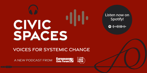 🔴NEW: We've launched a podcast! 🎙️ In #CivicSpaces, we sit down with those fighting for systemic change in Europe & beyond. Our 1st episode focuses on our recent convening and why we need to strategise for an open #CivicSpace in Europe. Listen now! 👇 open.spotify.com/episode/23vEnB…